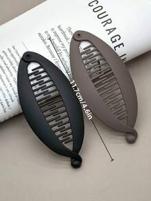 1pc/2pcs/3pcs/5pcs Simple Plastic Fish Tail Hair Claw Clips, Length 11.7cm/4.6in, Elegant Vertical High Ponytail Twist Banana Clip, Hair Accessory For Bun, Wave, Ponytail, Spring & Summer New, Gift For Friends, Easy To Use, Hair Accessories, Head Accessories, Hair Accessories For Women - Multicolor Large - View 13