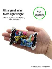 Mini Finger Skating Toy For Teens, New Style Desktop Decompression Accessories Small Toy, Random Pattern & Color, Birthday Gift, Carnival Gift, Christmas Gift, Partner Interactive Toy, Finger Toy (Product With Random Color & Pattern, Handmade Measurement May Have Slight Deviation) - Multicolor - View 5