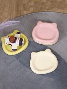 糖果色猫狗食盆，卡通设计 - 防滑，适合狗和宠物 - 适用于干湿食物/水，易于清洁，防漏，适合干粮、零食和罐装湿粮 - 彩色 - 查看 6