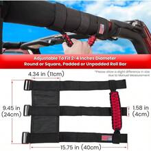Asas de agarre con barra enrollable+ asa de agarre para YJ TJ JK JKU JL JLU Sport Sahara Freedom Rubicon Unlimited X Gladiator JT 1955 - 2022 UTV ATV Premium Paracord Bandera de Estados - Rojo - - Ver 5