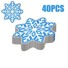 80/40/20 pezzi Tovaglioli monouso da 13 x 13 pollici con motivo a fiocco di neve, si aprono per mostrare quattro motivi ottagonali a fiocco di neve, adatti per la ristorazione quotidiana in occasioni festive, feste di Natale, matrimoni a tema invernale o natalizio, ristoranti occidentali, caffè, ecc.