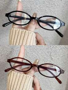 1-4 件时尚优雅的女士椭圆形眼镜框，轻巧便携，展现独特风格 - 彩色 - 查看 16