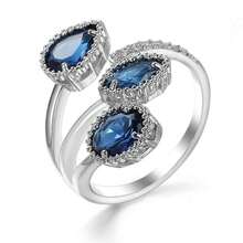 1 Miếng Đúng mốt Thanh lịch Nhiều màu Sáng bóng Khối Zirconia  Nhẫn ( Thích hợp Đối với Của phụ nữ , Lễ cưới , Buổi tiệc , Giải trí Mặc , Qủa tặng ) - Bạc - Xem 5