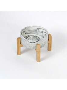 陶瓷增高狗碗带支架，适合小型犬、猫和幼犬，可盛放食物和水。