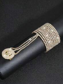 Gold Color Belly Dance Crystal Bracelet For Women 1Piece