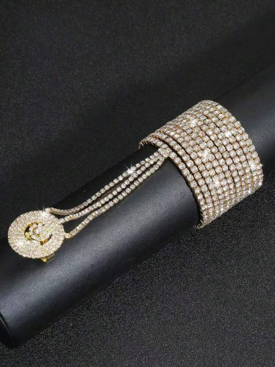 Gold Color Belly Dance Crystal Bracelet For Women 1Piece