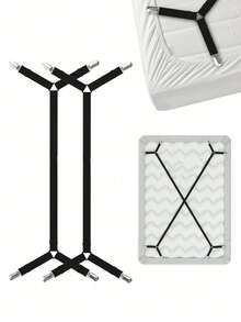 2 piezas Sujetadores elásticos ajustables para sábanas, Sujetadores de sábanas de uso pesado para colchón, ropa de cama, tienda de campaña, uso doméstico