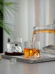 6 件圣诞山威士忌酒杯，180 毫升创意老式摇滚酒杯，高硼硅酒杯，酒吧用具套装，节日礼物，圣诞装饰品，派对用品，饮具 - 彩色 - 查看 6