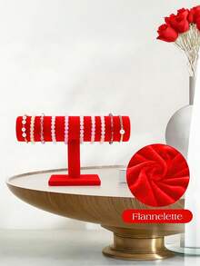 1 Pieza Soporte de exhibición de pulseras de terciopelo, Soporte de exhibición de relojes, Estante de almacenamiento de joyas para collares, pulseras y colgantes, Organizador de escritorio de moda, Regalo ideal para el Día de San Valentín