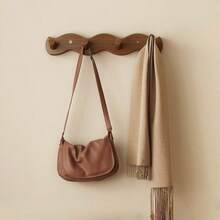 1 pieza Perchero de pared con ganchos - Fácil de instalar, sin necesidad de taladrar, estante de almacenamiento multifuncional para dormitorio, sala de estar, entrada - Estilo casual