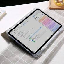 Case Compatible With IPad 10th Generation 10.9 Inch 2022/IPad (A16) 11th Generation 11 Inch 2025/IPad Air 4th/5th, IPad Pro 2020/2021/2022/2024/Mini6/Mini7/Air3/Pro 10.5/M2/M3, Slim Stylish Clear IPad Case With Pencil Holder, Multi Angles Folding Stand Cover