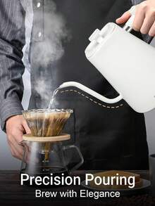 Smang 1 szt. czajnik elektryczny do użytku domowego z gęsią szyjką, z regulacją temperatury i izolacją, czajnik elektryczny o dużej mocy 1200 W, pojemność 1000 ml, obudowa ze stali nierdzewnej