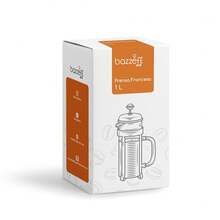 Prensa Francesa de Vidrio Cazzenie con Acabado Cromado - 350 ml, Manual, Ideal para Café Recién Molido - Transparente Y Negro - Ver 8