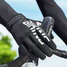 Riding Gloves Spring Autumn Full Finger Gloves Touch Screen Sports Gloves - Black - View 6