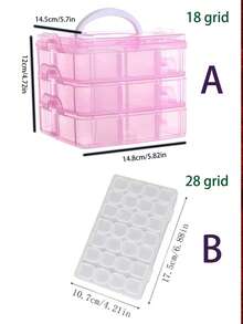 Hộp đựng trang sức 18 ngăn, dùng để sắp xếp nhẫn, dây chuyền, bông tai, vòng tay, hạt cườm, phụ kiện, kẹp tóc, tai nghe, đồng hồ, đồ trang trí móng tay, mỹ phẩm, văn phòng phẩm, các vật dụng nhỏ, đồ sưu tầm, thuốc men, sản phẩm chăm sóc cá nhân. Có thể tháo rời, chống bụi, chống oxy hóa, hộp đựng kín di động, thích hợp làm quà tặng Ngày Valentine, hộp trang sức tự làm thủ công, trang trí phòng. - Nhiều màu - Xem 11