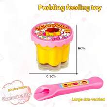 1个2026新款迷你逼真布丁甜点模型，过家家餐厅玩具，微型食物道具，创意桌面装饰，动手技能训练，送给朋友、家人、生日、情人节、婚礼、新年礼物 - 彩色 - 查看 4