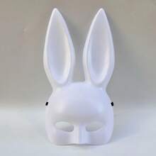 1/2 件性感兔子面具，化妆舞会半脸面具，适合万圣节、圣诞节、角色扮演 - 彩色 - 查看 12