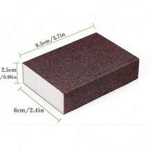 2块碳化硅海绵，碳化硅海绵垫，用于清洁锅具，碳化硅除锈百洁布，厨房清洁抹布 - 紅木色 - 查看 10