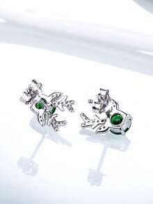 1 pereche cercei eleganți cu zirconiu cubic pentru femei, pentru cadouri de Crăciun, bijuterii de petrecere