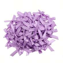 50 Stücke/Packung bunte Schleife Geschenkverpackung Dekoration Handwerk Kartendekor, Haaraccessoires, Luftballonschleifen, Hochzeitsdekoration, Raumdekoration, Heimdekoration - Lila