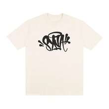 Basic Syna World Streetwear T-Shirt Yarn 30.1 Oversized Unisex 100% Cotton Printed - 紅色 - 查看 3