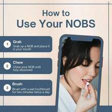 Solid Toothpaste Nobs Without The BS Tablets Flavors Teeth Breath Mouthwash Smoke Remove Bad Whitening Fresh Charcoal Stains - Mặc định - Xem 6