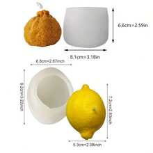 Lemon & Orange Silicone Molds - 3D Fruit Candle, Soap & Resin Moulds For DIY Crafts And Home Decor