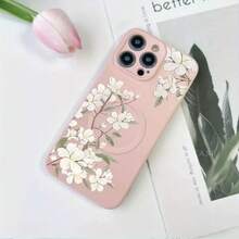 16、15 Promax、14、14 Plus、13、13 Pro、12 Pro、11 Pro Max用の磁気機能付きの鮮やかな花柄デザインのマカロン電話ケース。このソフトシリコン 2 in 1 保護電話ケースは、友人、家族、同僚への誕生日プレゼントに最適です。 - ピンク - チェックする 4