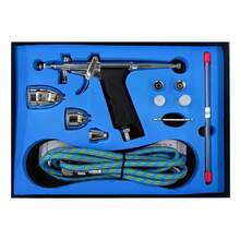 YOULUN 2-In-1 Trigger Spray Gun Set, With 0.3mm/0.5mm/0.8mm Nozzles, 2cc/5cc/13cc/20cc/40cc Paint Cups, For Cosmetics, Nails, Model Coloring, Art Spraying
