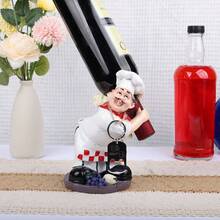 Funny Resin Chef Bottle Holder, Kitchen Bar Decor With Bottle Opener, Practical Home Accessory