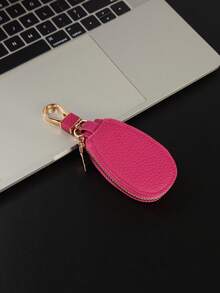 1pc Unisex Versatile Key Wallet Large Capacity Multi-Function PU Water Resistant Key Holder Pouch Minimalist & Compact Home Use For Women Wallet Mini Wallet Purse Wallet Wallet