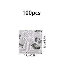 100/50 tờ Giấy nến, Giấy nến, Giấy gói bánh sandwich, Vật dụng làm bánh (Vị trí của hoa văn không đối xứng và ngẫu nhiên) Lý tưởng cho các bữa tiệc, ngày lễ Halloween và Giáng sinh, Trang trí Giáng sinh, Trang trí Halloween - Nhiều màu - Xem 22