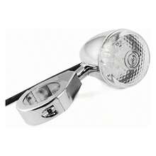 Abrazadera de horquilla de 41 mm de color mbar transparente chapado en cromo, compatible con - Frente + Cromo-Transparente-Ámbar - Ver 5