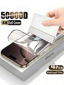 4 Miếng Dán Màn Hình Hydrogel Phủ Toàn Bộ Tương Thích Với iPhone 17 Pro Max Air 16 16e 15 14 13 12 11 Pro Max Plus Miếng Dán Màn Hình Tương Thích Với iPhone X Xs Max XR Không phải Kính - 4 CHIẾC - Xem 31