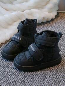 1 Pair Fashionable Children's Snow Boots, Suitable For Girls And Boys, Thermal Lined And Warm, Suitable For Outdoor Winter - Black - View 7