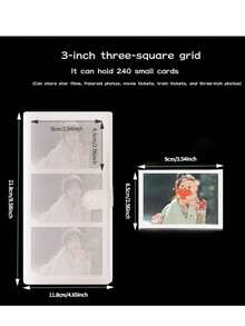 3/4/5/6/7 Inch Frosted Transparent Snap Button Photo Album, 80/160/200 Card Slots, Suitable For Storing Photos And Postcards - White - View 30