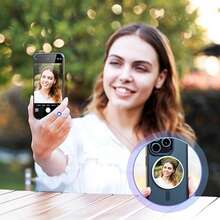 Magnetic Selfie Mirror MagSafe Magnetic Phone Rear Selfie High-Definition Vlog Mirror Camera Auxiliary Camera Convex Mirror Compatible With IPhone And Android Photography Accessories