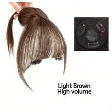 Women's 3D Figure Eight Bangs Clip-In Hairpiece, Ultra-Thin Synthetic Natural Fringe, Face Slimming Hair Bangs For Daily Wear - Multicolor - View 20