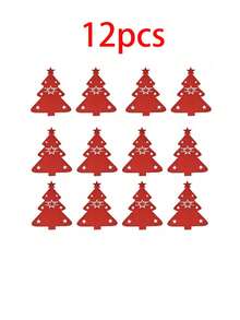12pcs-Christmas Tree Silverware Holders, Felt Cutlery Pockets Christmas Table Decor,Christmas Tree Cutlery Holder, Christmas Cutlery Holder, Felt Table Decoration, Christmas Table Decoration Cutlery Bag, Felt Fork And Spoon Bag Home Room Decoration,Kitchen,Red And Green Christmas Tree Cutlery Holder, Felt Fork Spoon Bags, Christmas Decoration Easter Gift,Christmas