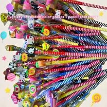 15/30 piezas + 1 sacapuntas, color aleatorio, lápices de madera HB con borradores - Diseño creativo con forma de animales coloridos, borradores reemplazables, material de madera natural adecuado para la escuela, la oficina y los suministros de arte, lápices lindos, papelería escolar, diseño interesante, suministros duraderos