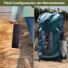 BYCRAY Mesa de Camping Plegable Peque?a, Mesa Plegable Camping Portátil con Tablero de Aluminio,para Aire Libre,Acampar, Senderismo, Picnic, Barbacoa y Playa (40D x 35W x 29H CM) - negro - Ver 5