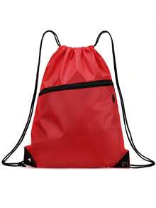 Fashion Simple Red Backpack Travel Gym Bag Mini Bag Women Men Children Christmas Gift Essential Holiday Beach Summer Waterproof Lightweight Large Capacity Portable Accessories Basketball Football Storage Bag Backpack School Bag Clothes Storage, Back To School Travel Essential