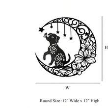 1 件铁艺月亮和黑猫金属剪影墙饰 - 黑色 - 查看 17