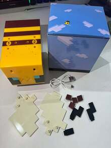 Minecraft A Set Of Commemorative Edition MY WORLD Pet DIY Honey Night Lights - Animal-Style Decorations, USB Rechargeable LED Lights, Perfect For Bedroom Decoration And Relaxation, Ideal Christmas And Birthday Gifts For Sleep/Computer Rooms, Suitable For Teenagers And Adults, Themed Parties (Wings Need To Be Installed By Yourself)