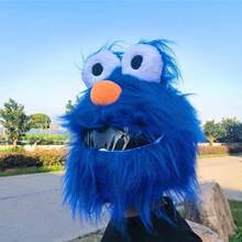 - Funda para casco de motocicleta de cara completa, fcil de instalar, casco de motocicleta, divertido viaje, juego de felpa esponjosa de dibujos animados para sombreros de Navidad de - A35 - Ver 1