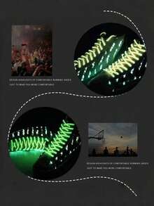 A Pair Of Round, No Knots, Mushroom Spring Buckle Style, Tight Laces, Including Luminous Style Laces, High Elastic Laces, Not Easy To Break. They Are Suitable For Sneaker, Basketball Shoes And Casual Shoes, Convenient And Comfortable To Wear