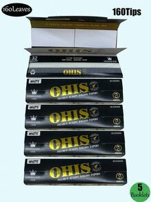OHIS-768 卷烟纸 + 768 片一次性滤嘴/盒，110mm 32片装 + 32片/本，未漂白卷烟纸 - 天然阿拉伯树胶卷烟纸 - 110mm 慢燃卷烟纸 - 经典超薄卷烟纸，燃烧顺畅。圣诞节礼物、万圣节礼物、各种生日礼物。 - 彩色 - 查看 13