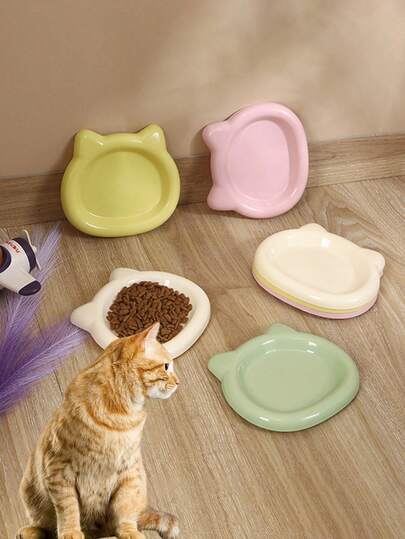 Tigela de comida para cães e gatos em cores de doces, design de desenho animado - antiderrapante, adequada para cães e animais de estimação - para comida seca e úmida/água, fácil de limpar, à prova de vazamentos, adequada para comida seca, lanches e comida úmida enlatada