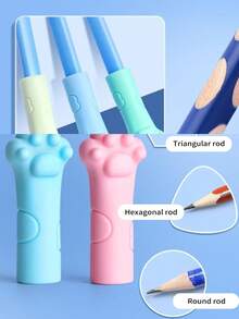 30pcs Cat Shaped Pencil Caps, 2-In-1 Creative Cute Pencil Tip Protectors, School Supplies For Kids