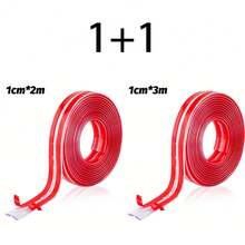 1米/2米/3米透明儿童边角防护条，防止碰撞和刮伤桌子、墙壁、茶几、书桌，简约设计，实用，透明，厚实，柔软，耐磨，防撞，缓冲，防护，无痕，易于粘贴和切割，适合所有季节，新生儿，婴幼儿，儿童，男孩，女孩，家庭，客厅，卧室，托儿所，幼儿园，早教中心，圣诞节，感恩节，生日礼物 - 紅色 - 查看 16